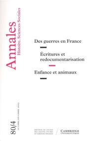 Annales, n° 4 (2025). Des guerres en France