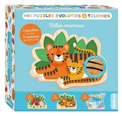 Mes puzzles évolutifs à toucher : bébés animaux Mes puzzles évolutifs à toucher : bébés animaux