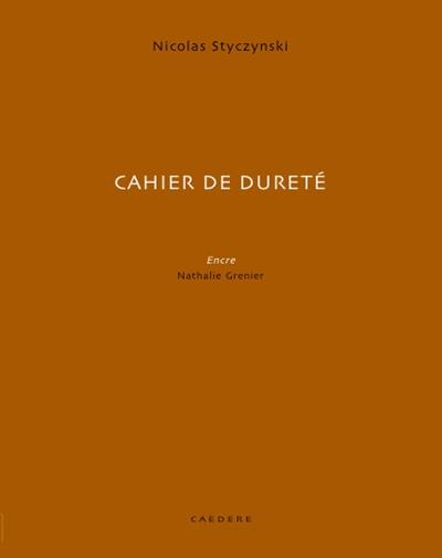 Cahier de dureté
