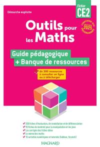 Outils pour les maths CE2 : les maths par domaine : guide du fichier + banque de ressources