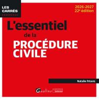 L'essentiel de la procédure civile : 2026-2027
