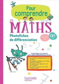 Pour comprendre les maths CE1, cycle 2 : photofiches de différenciation : programmes 2018