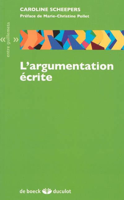 L'argumentation écrite