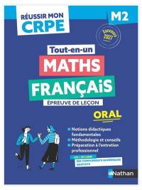 Maths, français : épreuve de leçon, oral M2 : nouveau concours 2027-2028