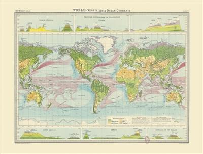 Le monde : végétation et courants marins. World : vegetation and ocean currents Le monde : végétation et courants marins. World : vegetation and ocean currents