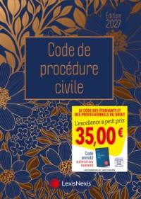 Code de procédure civile 2027 : jaquette fleurs dorées