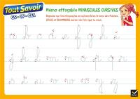 Majuscules cursives : mémo effaçable : CP, CE1
