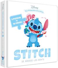 Stitch se brosse les dents : 5 grands puzzles de 16 pièces
