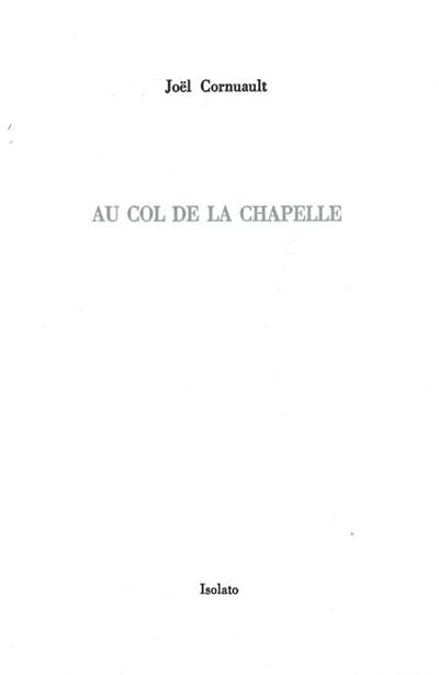 Au col de la Chapelle : dix-huitième arrrondissement
