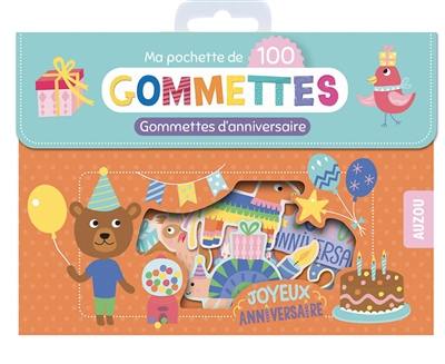 Gommettes d'anniversaire : ma pochette de 100 gommettes