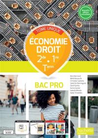Economie, droit 2de, 1re, terminale bac pro : tome unique