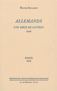 Allemands : une série de lettres (1936)