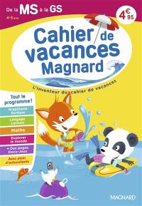 Cahier de vacances Magnard de la MS vers la GS, 4-5 ans : tout le programme !