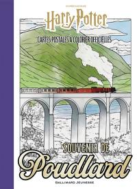 Souvenir de Poudlard : cartes postales à colorier officielles : d'après les films Harry Potter