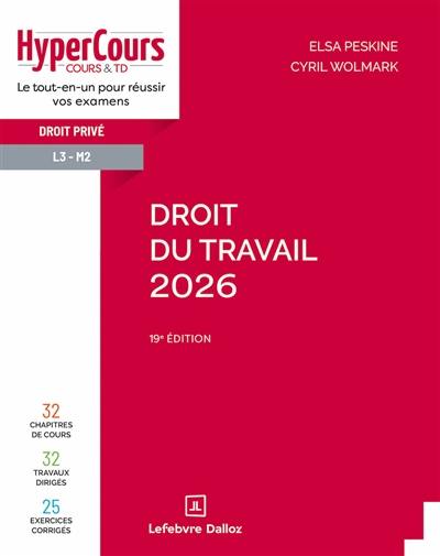 Droit du travail 2026 : droit privé L3-M2