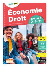 Economie, droit, bac pro 2de, 1re, terminale : livre + licence numérique