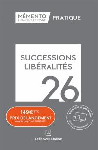 Successions, libéralités 2026