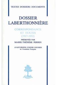 Laberthonnière : correspondance et textes, 1917-1932