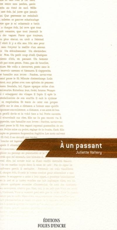 A un passant : la partition des étapes amoureuses