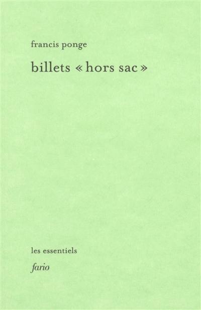 Billets "hors sac"