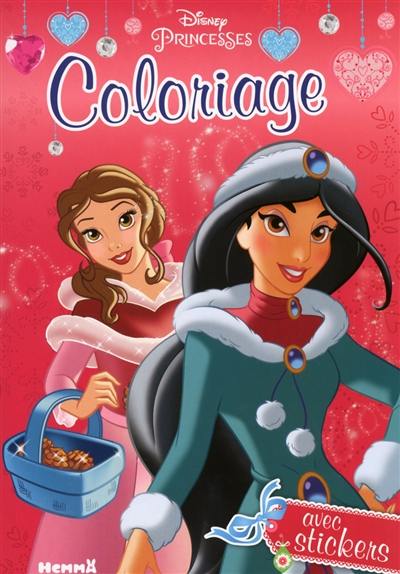 Disney princesses : coloriage avec stickers : Noël Disney princesses : coloriage avec stickers : Noël