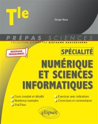 Numérique et sciences informatiques spécialité terminale : nouveaux programmes