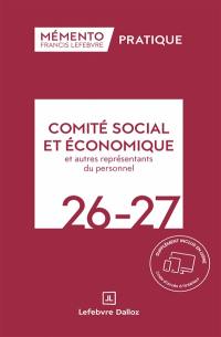 Comité social et économique et autres représentants du personnel 2026-2027