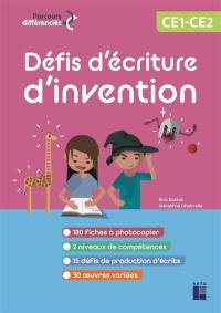 Défis d'écriture d'invention : CE1, CE2