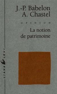 La notion de patrimoine