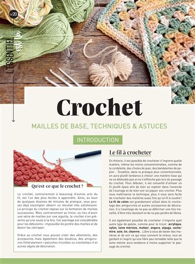 Crochet : mailles de base, techniques & astuces