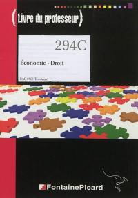 Economie droit bac pro, terminale : livre du professeur