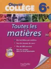 Toutes les matières, 6e