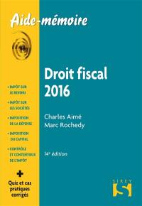 Droit fiscal 2016