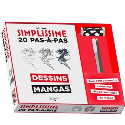 Simplissime : dessins mangas, 20 pas-à-pas : tout pour apprendre à dessiner des personnages de manga