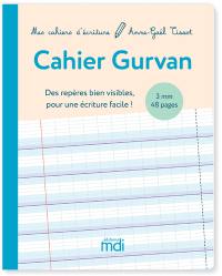 Cahier Gurvan 3 mm : des repères bien visibles pour une écriture facile !