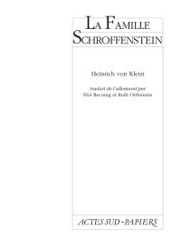 La Famille Schroffenstein