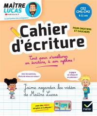 Cahier d'écriture CE2, CM1, CM2