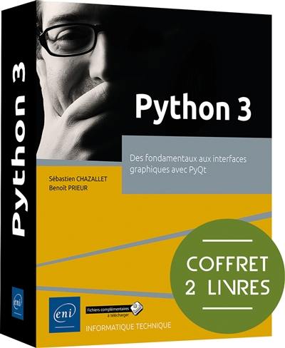 Python 3 : des fondamentaux aux interfaces graphiques avec PyQt : coffret 2 livres
