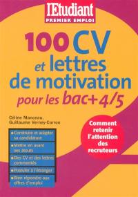 100 CV et lettres de motivation pour les bac + 4-5