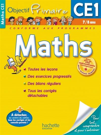 Livre : Maths CE1, 7-8 ans : toutes les leçons, des exercices