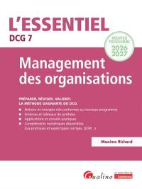 Management des organisations, DCG 7 : nouveau programme 2026-2027