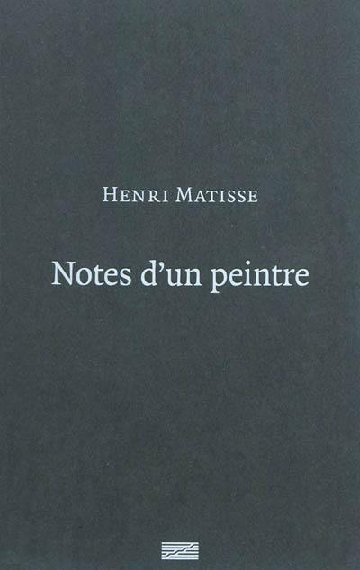 Notes d'un peintre