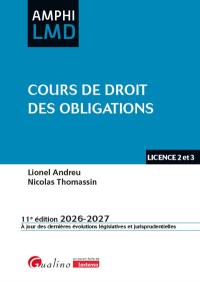 Cours de droit des obligations : licence 2 et 3