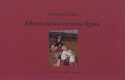 Observations en trois lignes Observations en trois lignes