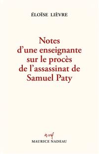 Notes d'une enseignante sur le procès de l'assassinat de Samuel Paty
