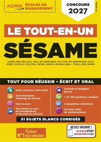 Sésame : CESEM, EBP, EBS... : le tout-en-un, concours 2027