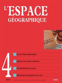 Espace géographique, n° 4 (2022)