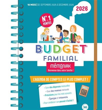 Budget familial Mémoniak 2026 : 16 mois, de septembre 2025 à décembre 2026