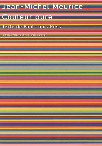Jean-Michel Meurice, couleur pure