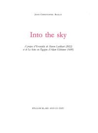 Into the sky : à propos d'Eventide de Sharon Lockhart (2022) et de La fuite en Egypte d'Adam Elsheimer (1609)